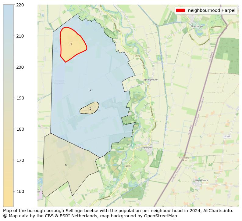 Image of the neighbourhood Harpel at the map. This image is used as introduction to this page. This page shows a lot of information about the population in the neighbourhood Harpel (such as the distribution by age groups of the residents, the composition of households, whether inhabitants are natives or Dutch with an immigration background, data about the houses (numbers, types, price development, use, type of property, ...) and more (car ownership, energy consumption, ...) based on open data from the Dutch Central Bureau of Statistics and various other sources!