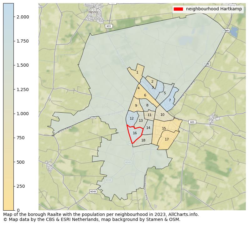 Map of the borough Raalte with the population per neighbourhood in 2023. This page shows a lot of information about residents (such as the distribution by age groups, family composition, gender, native or Dutch with an immigration background, ...), homes (numbers, types, price development, use, type of property, ...) and more (car ownership, energy consumption, ...) based on open data from the Dutch Central Bureau of Statistics and various other sources!