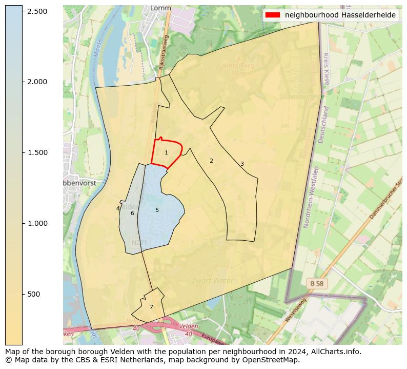 Image of the neighbourhood Hasselderheide at the map. This image is used as introduction to this page. This page shows a lot of information about the population in the neighbourhood Hasselderheide (such as the distribution by age groups of the residents, the composition of households, whether inhabitants are natives or Dutch with an immigration background, data about the houses (numbers, types, price development, use, type of property, ...) and more (car ownership, energy consumption, ...) based on open data from the Dutch Central Bureau of Statistics and various other sources!