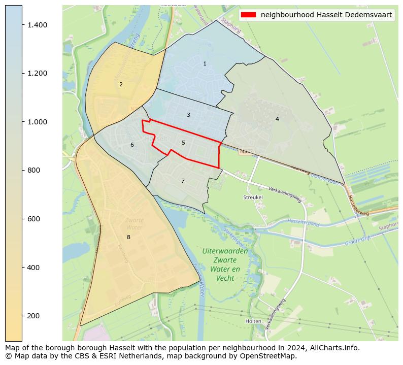 Image of the neighbourhood Hasselt Dedemsvaart at the map. This image is used as introduction to this page. This page shows a lot of information about the population in the neighbourhood Hasselt Dedemsvaart (such as the distribution by age groups of the residents, the composition of households, whether inhabitants are natives or Dutch with an immigration background, data about the houses (numbers, types, price development, use, type of property, ...) and more (car ownership, energy consumption, ...) based on open data from the Dutch Central Bureau of Statistics and various other sources!