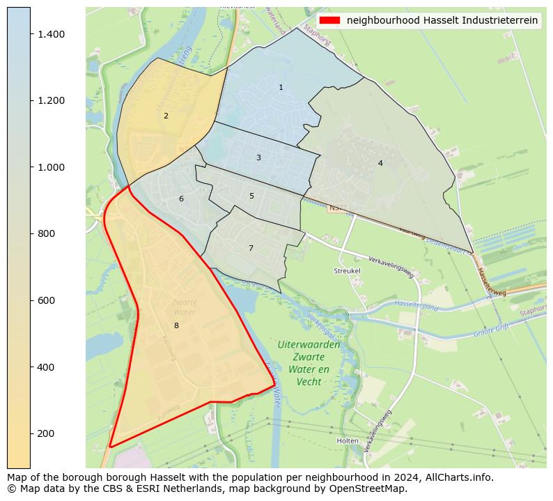 Image of the neighbourhood Hasselt Industrieterrein at the map. This image is used as introduction to this page. This page shows a lot of information about the population in the neighbourhood Hasselt Industrieterrein (such as the distribution by age groups of the residents, the composition of households, whether inhabitants are natives or Dutch with an immigration background, data about the houses (numbers, types, price development, use, type of property, ...) and more (car ownership, energy consumption, ...) based on open data from the Dutch Central Bureau of Statistics and various other sources!