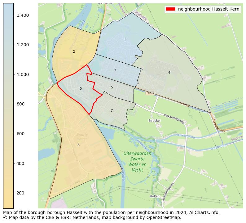 Image of the neighbourhood Hasselt Kern at the map. This image is used as introduction to this page. This page shows a lot of information about the population in the neighbourhood Hasselt Kern (such as the distribution by age groups of the residents, the composition of households, whether inhabitants are natives or Dutch with an immigration background, data about the houses (numbers, types, price development, use, type of property, ...) and more (car ownership, energy consumption, ...) based on open data from the Dutch Central Bureau of Statistics and various other sources!