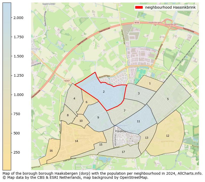 Image of the neighbourhood Hassinkbrink at the map. This image is used as introduction to this page. This page shows a lot of information about the population in the neighbourhood Hassinkbrink (such as the distribution by age groups of the residents, the composition of households, whether inhabitants are natives or Dutch with an immigration background, data about the houses (numbers, types, price development, use, type of property, ...) and more (car ownership, energy consumption, ...) based on open data from the Dutch Central Bureau of Statistics and various other sources!