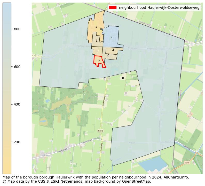 Image of the neighbourhood Haulerwijk-Oosterwoldseweg at the map. This image is used as introduction to this page. This page shows a lot of information about the population in the neighbourhood Haulerwijk-Oosterwoldseweg (such as the distribution by age groups of the residents, the composition of households, whether inhabitants are natives or Dutch with an immigration background, data about the houses (numbers, types, price development, use, type of property, ...) and more (car ownership, energy consumption, ...) based on open data from the Dutch Central Bureau of Statistics and various other sources!