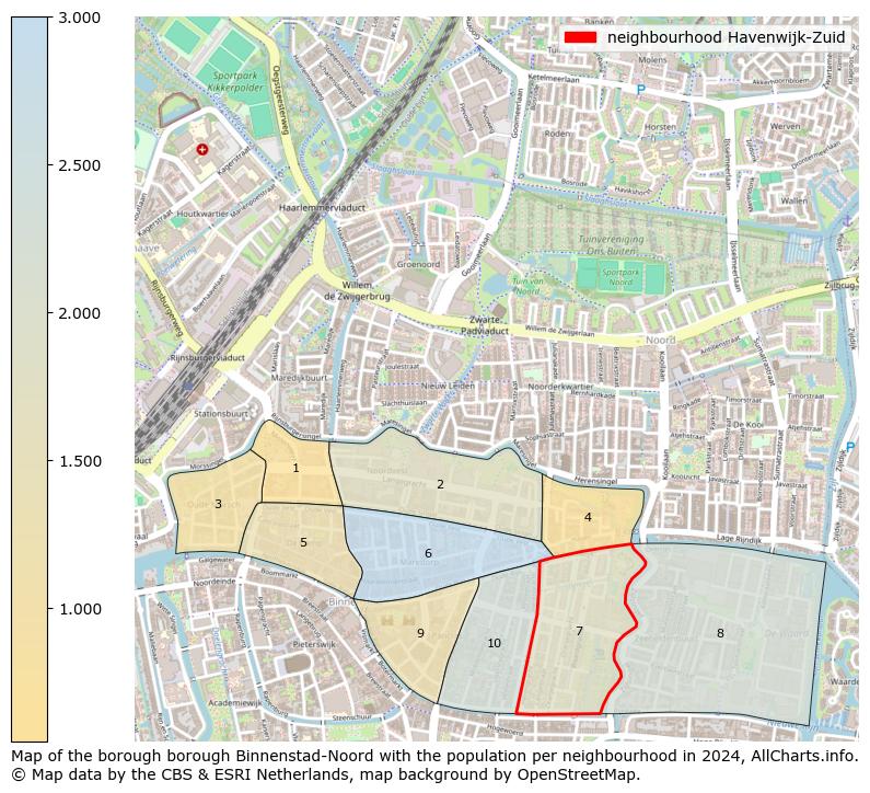 Image of the neighbourhood Havenwijk-Zuid at the map. This image is used as introduction to this page. This page shows a lot of information about the population in the neighbourhood Havenwijk-Zuid (such as the distribution by age groups of the residents, the composition of households, whether inhabitants are natives or Dutch with an immigration background, data about the houses (numbers, types, price development, use, type of property, ...) and more (car ownership, energy consumption, ...) based on open data from the Dutch Central Bureau of Statistics and various other sources!