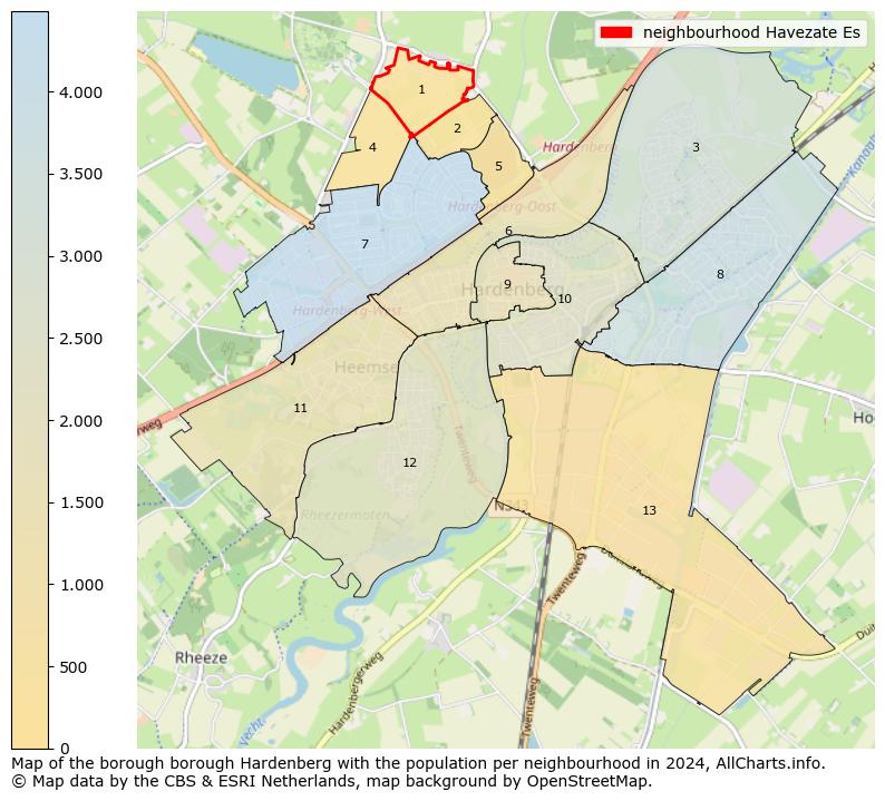 Image of the neighbourhood Havezate Es at the map. This image is used as introduction to this page. This page shows a lot of information about the population in the neighbourhood Havezate Es (such as the distribution by age groups of the residents, the composition of households, whether inhabitants are natives or Dutch with an immigration background, data about the houses (numbers, types, price development, use, type of property, ...) and more (car ownership, energy consumption, ...) based on open data from the Dutch Central Bureau of Statistics and various other sources!