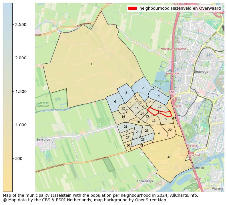 Image of the neighbourhood Hazenveld en Overwaard at the map. This image is used as introduction to this page. This page shows a lot of information about the population in the neighbourhood Hazenveld en Overwaard (such as the distribution by age groups of the residents, the composition of households, whether inhabitants are natives or Dutch with an immigration background, data about the houses (numbers, types, price development, use, type of property, ...) and more (car ownership, energy consumption, ...) based on open data from the Dutch Central Bureau of Statistics and various other sources!