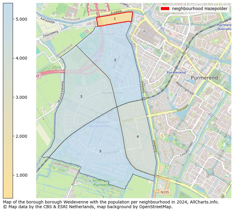 Image of the neighbourhood Hazepolder at the map. This image is used as introduction to this page. This page shows a lot of information about the population in the neighbourhood Hazepolder (such as the distribution by age groups of the residents, the composition of households, whether inhabitants are natives or Dutch with an immigration background, data about the houses (numbers, types, price development, use, type of property, ...) and more (car ownership, energy consumption, ...) based on open data from the Dutch Central Bureau of Statistics and various other sources!