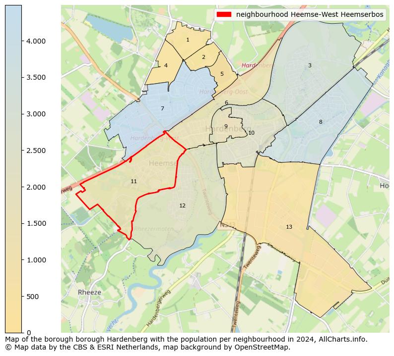 Image of the neighbourhood Heemse-West Heemserbos at the map. This image is used as introduction to this page. This page shows a lot of information about the population in the neighbourhood Heemse-West Heemserbos (such as the distribution by age groups of the residents, the composition of households, whether inhabitants are natives or Dutch with an immigration background, data about the houses (numbers, types, price development, use, type of property, ...) and more (car ownership, energy consumption, ...) based on open data from the Dutch Central Bureau of Statistics and various other sources!