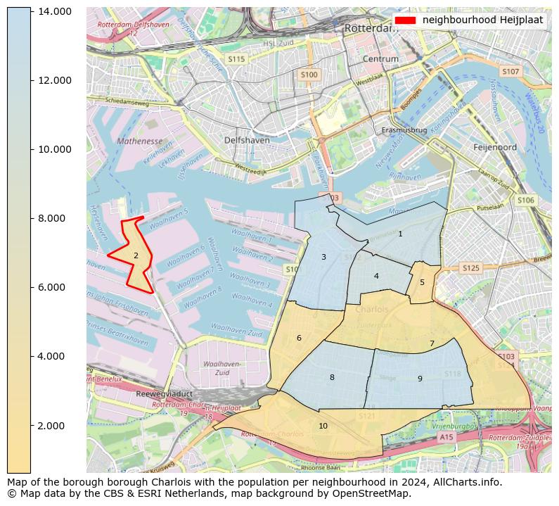 Image of the neighbourhood Heijplaat at the map. This image is used as introduction to this page. This page shows a lot of information about the population in the neighbourhood Heijplaat (such as the distribution by age groups of the residents, the composition of households, whether inhabitants are natives or Dutch with an immigration background, data about the houses (numbers, types, price development, use, type of property, ...) and more (car ownership, energy consumption, ...) based on open data from the Dutch Central Bureau of Statistics and various other sources!