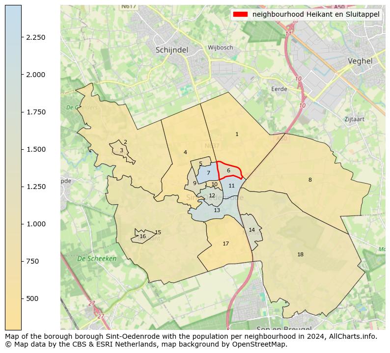 Image of the neighbourhood Heikant en Sluitappel at the map. This image is used as introduction to this page. This page shows a lot of information about the population in the neighbourhood Heikant en Sluitappel (such as the distribution by age groups of the residents, the composition of households, whether inhabitants are natives or Dutch with an immigration background, data about the houses (numbers, types, price development, use, type of property, ...) and more (car ownership, energy consumption, ...) based on open data from the Dutch Central Bureau of Statistics and various other sources!