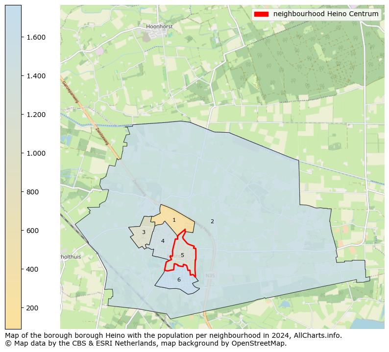 Image of the neighbourhood Heino Centrum at the map. This image is used as introduction to this page. This page shows a lot of information about the population in the neighbourhood Heino Centrum (such as the distribution by age groups of the residents, the composition of households, whether inhabitants are natives or Dutch with an immigration background, data about the houses (numbers, types, price development, use, type of property, ...) and more (car ownership, energy consumption, ...) based on open data from the Dutch Central Bureau of Statistics and various other sources!