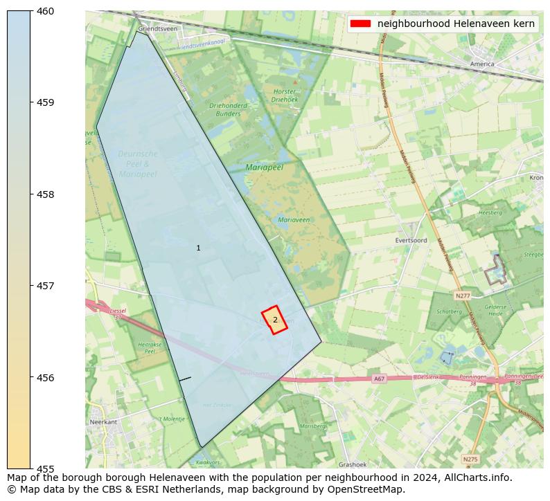 Image of the neighbourhood Helenaveen kern at the map. This image is used as introduction to this page. This page shows a lot of information about the population in the neighbourhood Helenaveen kern (such as the distribution by age groups of the residents, the composition of households, whether inhabitants are natives or Dutch with an immigration background, data about the houses (numbers, types, price development, use, type of property, ...) and more (car ownership, energy consumption, ...) based on open data from the Dutch Central Bureau of Statistics and various other sources!