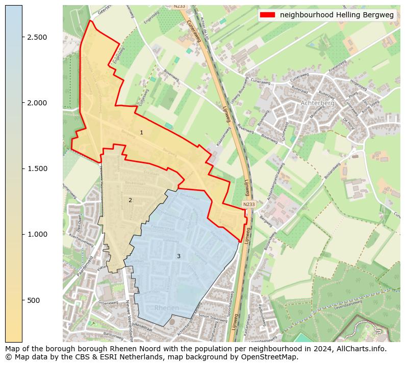 Image of the neighbourhood Helling Bergweg at the map. This image is used as introduction to this page. This page shows a lot of information about the population in the neighbourhood Helling Bergweg (such as the distribution by age groups of the residents, the composition of households, whether inhabitants are natives or Dutch with an immigration background, data about the houses (numbers, types, price development, use, type of property, ...) and more (car ownership, energy consumption, ...) based on open data from the Dutch Central Bureau of Statistics and various other sources!