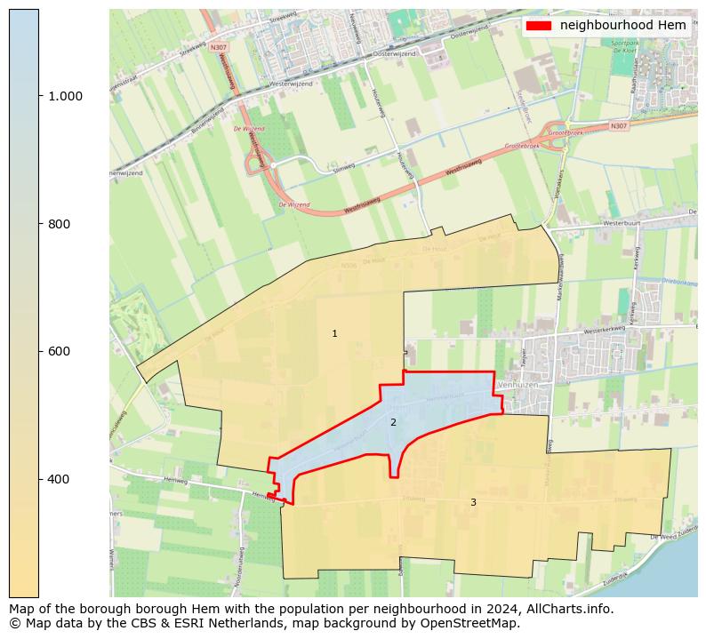 Image of the neighbourhood Hem at the map. This image is used as introduction to this page. This page shows a lot of information about the population in the neighbourhood Hem (such as the distribution by age groups of the residents, the composition of households, whether inhabitants are natives or Dutch with an immigration background, data about the houses (numbers, types, price development, use, type of property, ...) and more (car ownership, energy consumption, ...) based on open data from the Dutch Central Bureau of Statistics and various other sources!