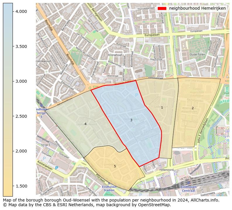 Image of the neighbourhood Hemelrijken at the map. This image is used as introduction to this page. This page shows a lot of information about the population in the neighbourhood Hemelrijken (such as the distribution by age groups of the residents, the composition of households, whether inhabitants are natives or Dutch with an immigration background, data about the houses (numbers, types, price development, use, type of property, ...) and more (car ownership, energy consumption, ...) based on open data from the Dutch Central Bureau of Statistics and various other sources!