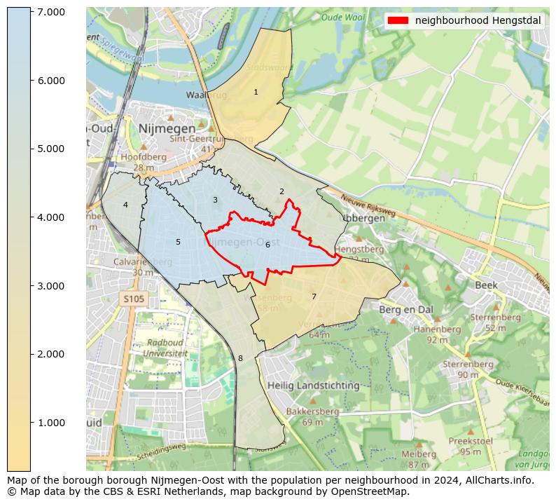 Image of the neighbourhood Hengstdal at the map. This image is used as introduction to this page. This page shows a lot of information about the population in the neighbourhood Hengstdal (such as the distribution by age groups of the residents, the composition of households, whether inhabitants are natives or Dutch with an immigration background, data about the houses (numbers, types, price development, use, type of property, ...) and more (car ownership, energy consumption, ...) based on open data from the Dutch Central Bureau of Statistics and various other sources!