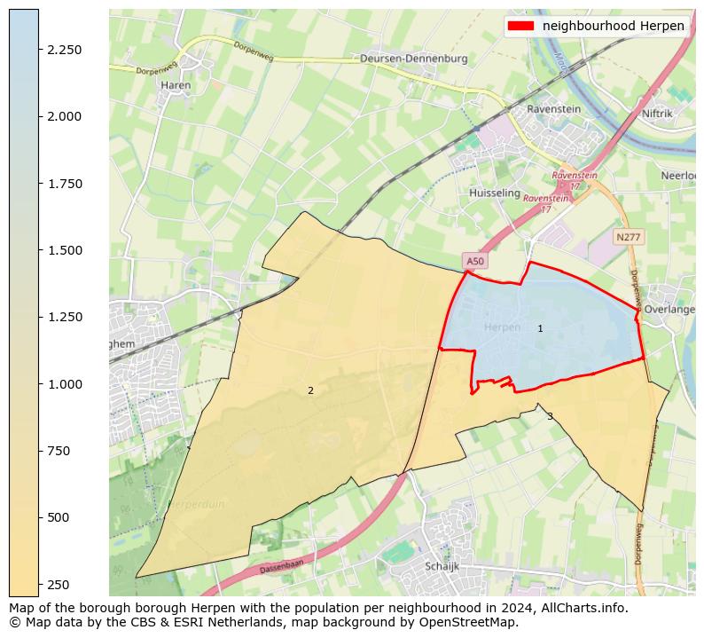 Image of the neighbourhood Herpen at the map. This image is used as introduction to this page. This page shows a lot of information about the population in the neighbourhood Herpen (such as the distribution by age groups of the residents, the composition of households, whether inhabitants are natives or Dutch with an immigration background, data about the houses (numbers, types, price development, use, type of property, ...) and more (car ownership, energy consumption, ...) based on open data from the Dutch Central Bureau of Statistics and various other sources!