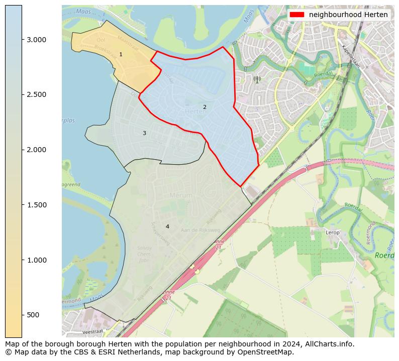 Image of the neighbourhood Herten at the map. This image is used as introduction to this page. This page shows a lot of information about the population in the neighbourhood Herten (such as the distribution by age groups of the residents, the composition of households, whether inhabitants are natives or Dutch with an immigration background, data about the houses (numbers, types, price development, use, type of property, ...) and more (car ownership, energy consumption, ...) based on open data from the Dutch Central Bureau of Statistics and various other sources!