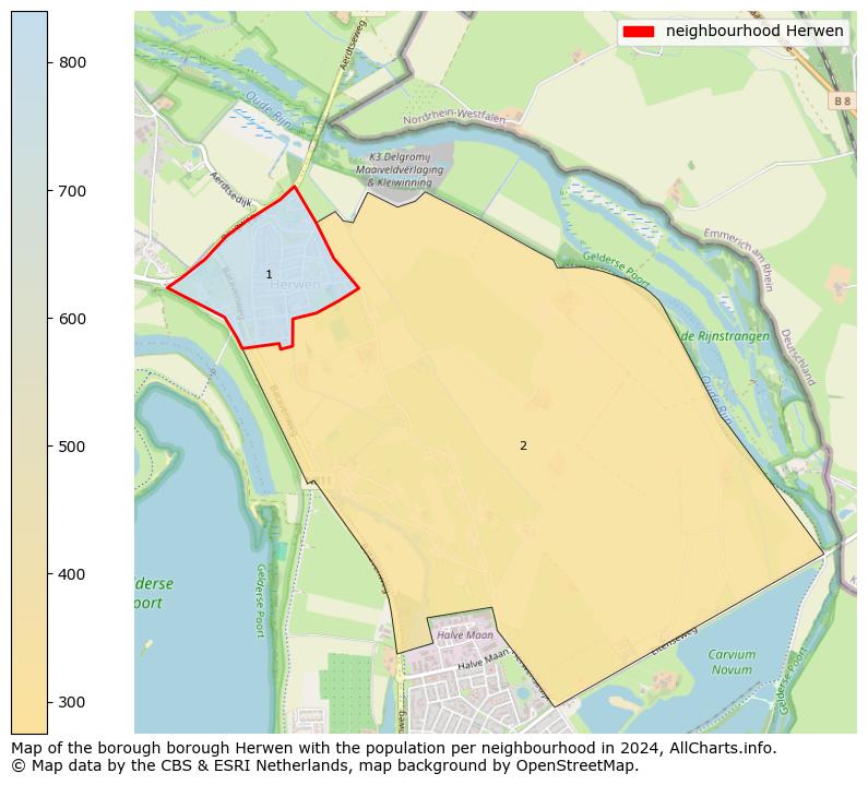 Image of the neighbourhood Herwen at the map. This image is used as introduction to this page. This page shows a lot of information about the population in the neighbourhood Herwen (such as the distribution by age groups of the residents, the composition of households, whether inhabitants are natives or Dutch with an immigration background, data about the houses (numbers, types, price development, use, type of property, ...) and more (car ownership, energy consumption, ...) based on open data from the Dutch Central Bureau of Statistics and various other sources!