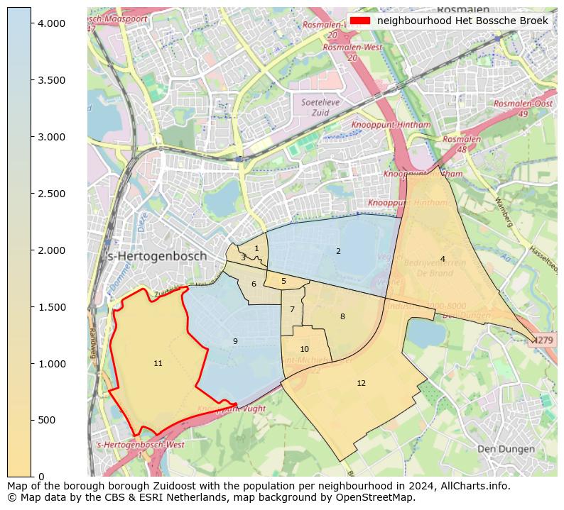 Image of the neighbourhood Het Bossche Broek at the map. This image is used as introduction to this page. This page shows a lot of information about the population in the neighbourhood Het Bossche Broek (such as the distribution by age groups of the residents, the composition of households, whether inhabitants are natives or Dutch with an immigration background, data about the houses (numbers, types, price development, use, type of property, ...) and more (car ownership, energy consumption, ...) based on open data from the Dutch Central Bureau of Statistics and various other sources!