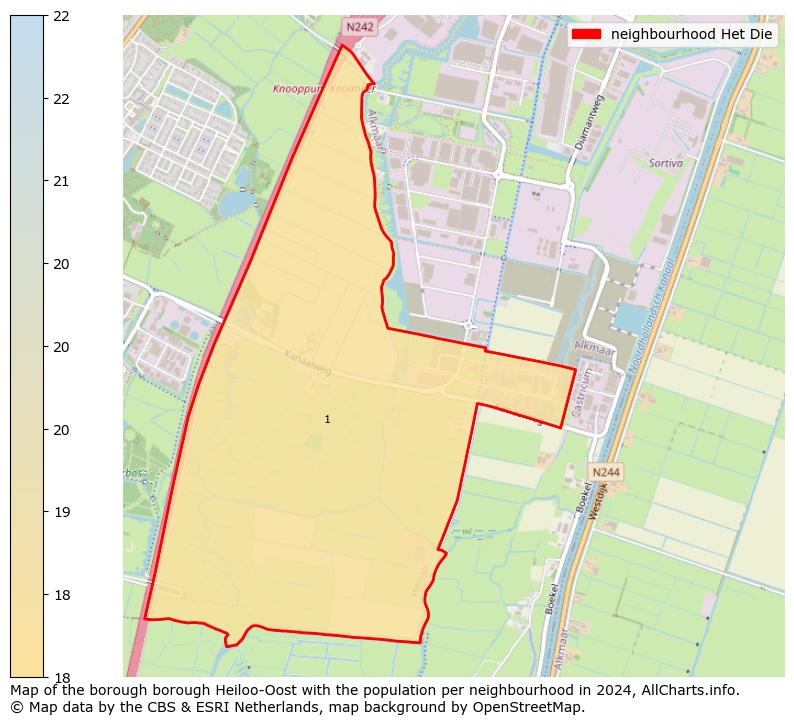 Image of the neighbourhood Het Die at the map. This image is used as introduction to this page. This page shows a lot of information about the population in the neighbourhood Het Die (such as the distribution by age groups of the residents, the composition of households, whether inhabitants are natives or Dutch with an immigration background, data about the houses (numbers, types, price development, use, type of property, ...) and more (car ownership, energy consumption, ...) based on open data from the Dutch Central Bureau of Statistics and various other sources!