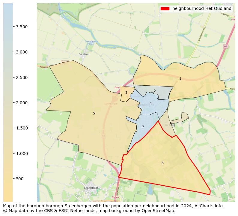 Image of the neighbourhood Het Oudland at the map. This image is used as introduction to this page. This page shows a lot of information about the population in the neighbourhood Het Oudland (such as the distribution by age groups of the residents, the composition of households, whether inhabitants are natives or Dutch with an immigration background, data about the houses (numbers, types, price development, use, type of property, ...) and more (car ownership, energy consumption, ...) based on open data from the Dutch Central Bureau of Statistics and various other sources!