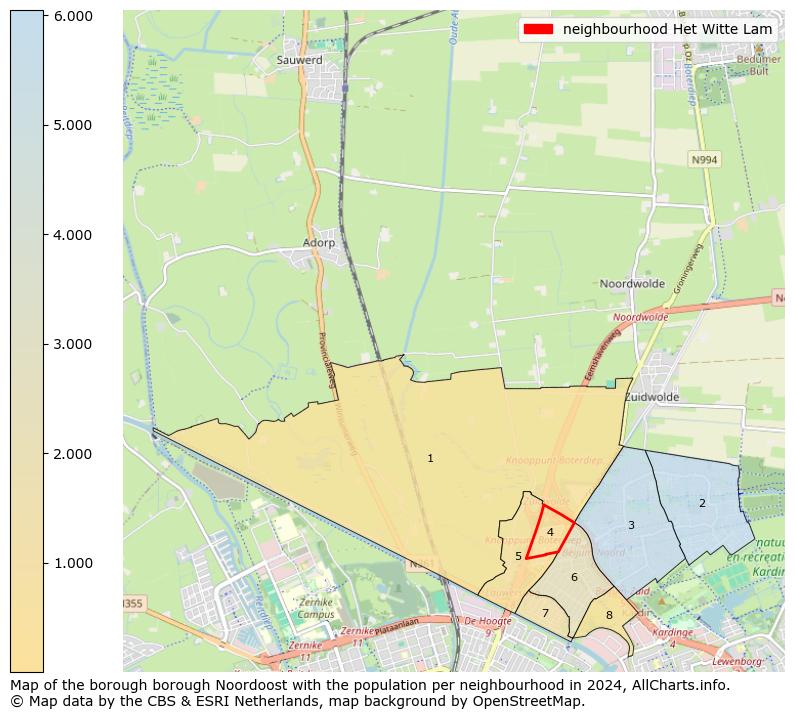 Image of the neighbourhood Het Witte Lam at the map. This image is used as introduction to this page. This page shows a lot of information about the population in the neighbourhood Het Witte Lam (such as the distribution by age groups of the residents, the composition of households, whether inhabitants are natives or Dutch with an immigration background, data about the houses (numbers, types, price development, use, type of property, ...) and more (car ownership, energy consumption, ...) based on open data from the Dutch Central Bureau of Statistics and various other sources!