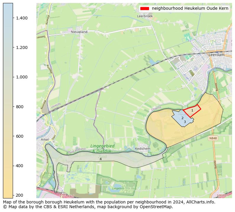 Image of the neighbourhood Heukelum Oude Kern at the map. This image is used as introduction to this page. This page shows a lot of information about the population in the neighbourhood Heukelum Oude Kern (such as the distribution by age groups of the residents, the composition of households, whether inhabitants are natives or Dutch with an immigration background, data about the houses (numbers, types, price development, use, type of property, ...) and more (car ownership, energy consumption, ...) based on open data from the Dutch Central Bureau of Statistics and various other sources!