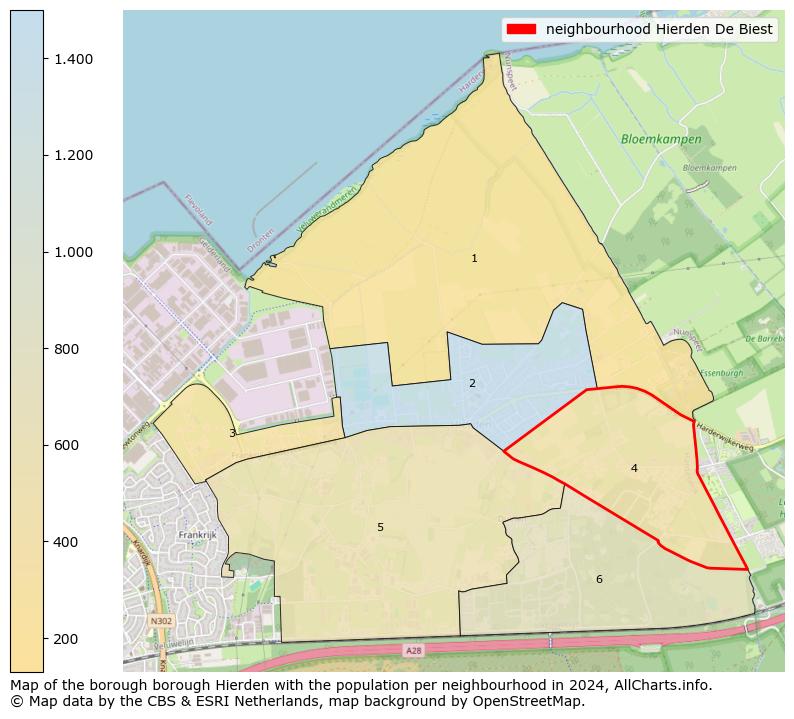 Image of the neighbourhood Hierden De Biest at the map. This image is used as introduction to this page. This page shows a lot of information about the population in the neighbourhood Hierden De Biest (such as the distribution by age groups of the residents, the composition of households, whether inhabitants are natives or Dutch with an immigration background, data about the houses (numbers, types, price development, use, type of property, ...) and more (car ownership, energy consumption, ...) based on open data from the Dutch Central Bureau of Statistics and various other sources!