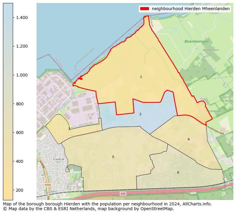 Image of the neighbourhood Hierden Mheenlanden at the map. This image is used as introduction to this page. This page shows a lot of information about the population in the neighbourhood Hierden Mheenlanden (such as the distribution by age groups of the residents, the composition of households, whether inhabitants are natives or Dutch with an immigration background, data about the houses (numbers, types, price development, use, type of property, ...) and more (car ownership, energy consumption, ...) based on open data from the Dutch Central Bureau of Statistics and various other sources!