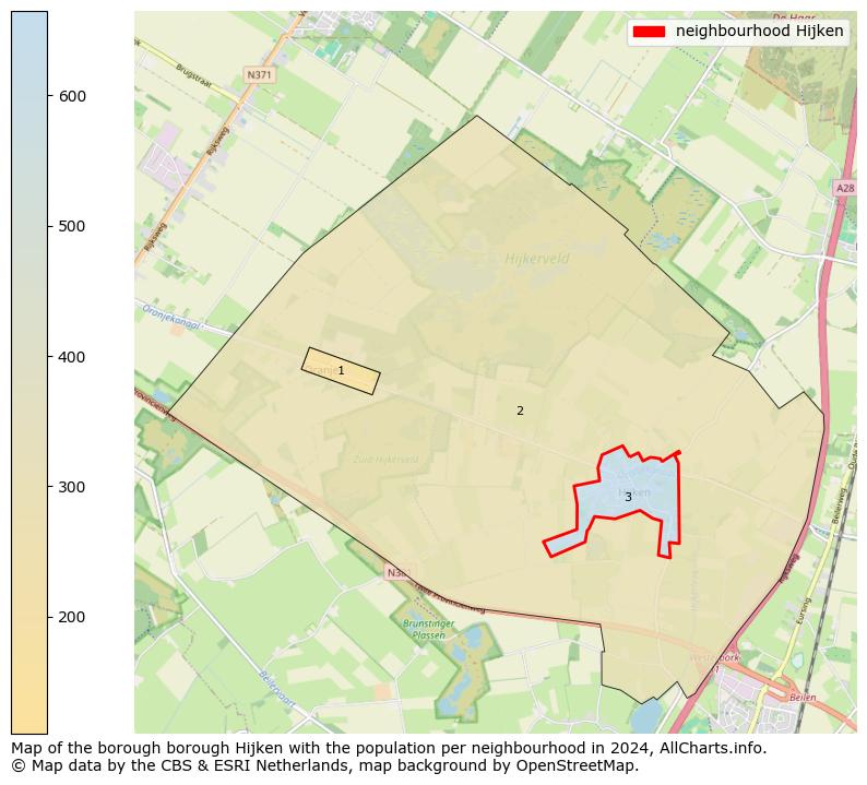 Image of the neighbourhood Hijken at the map. This image is used as introduction to this page. This page shows a lot of information about the population in the neighbourhood Hijken (such as the distribution by age groups of the residents, the composition of households, whether inhabitants are natives or Dutch with an immigration background, data about the houses (numbers, types, price development, use, type of property, ...) and more (car ownership, energy consumption, ...) based on open data from the Dutch Central Bureau of Statistics and various other sources!