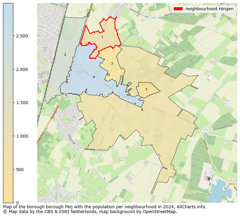 Image of the neighbourhood Hingen at the map. This image is used as introduction to this page. This page shows a lot of information about the population in the neighbourhood Hingen (such as the distribution by age groups of the residents, the composition of households, whether inhabitants are natives or Dutch with an immigration background, data about the houses (numbers, types, price development, use, type of property, ...) and more (car ownership, energy consumption, ...) based on open data from the Dutch Central Bureau of Statistics and various other sources!