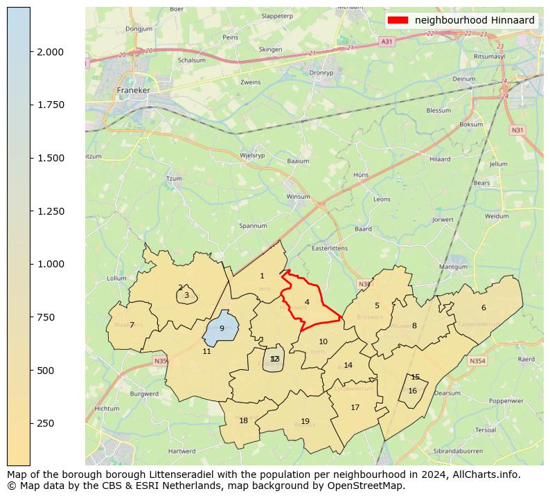 Image of the neighbourhood Hinnaard at the map. This image is used as introduction to this page. This page shows a lot of information about the population in the neighbourhood Hinnaard (such as the distribution by age groups of the residents, the composition of households, whether inhabitants are natives or Dutch with an immigration background, data about the houses (numbers, types, price development, use, type of property, ...) and more (car ownership, energy consumption, ...) based on open data from the Dutch Central Bureau of Statistics and various other sources!