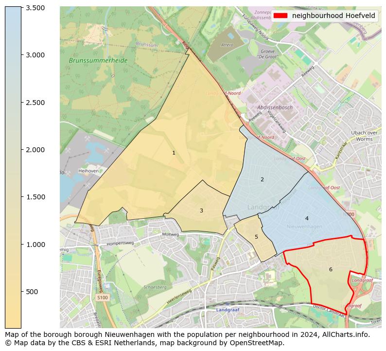 Image of the neighbourhood Hoefveld at the map. This image is used as introduction to this page. This page shows a lot of information about the population in the neighbourhood Hoefveld (such as the distribution by age groups of the residents, the composition of households, whether inhabitants are natives or Dutch with an immigration background, data about the houses (numbers, types, price development, use, type of property, ...) and more (car ownership, energy consumption, ...) based on open data from the Dutch Central Bureau of Statistics and various other sources!