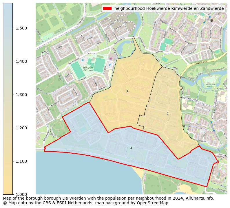 Image of the neighbourhood Hoekwierde Kimwierde en Zandwierde at the map. This image is used as introduction to this page. This page shows a lot of information about the population in the neighbourhood Hoekwierde Kimwierde en Zandwierde (such as the distribution by age groups of the residents, the composition of households, whether inhabitants are natives or Dutch with an immigration background, data about the houses (numbers, types, price development, use, type of property, ...) and more (car ownership, energy consumption, ...) based on open data from the Dutch Central Bureau of Statistics and various other sources!