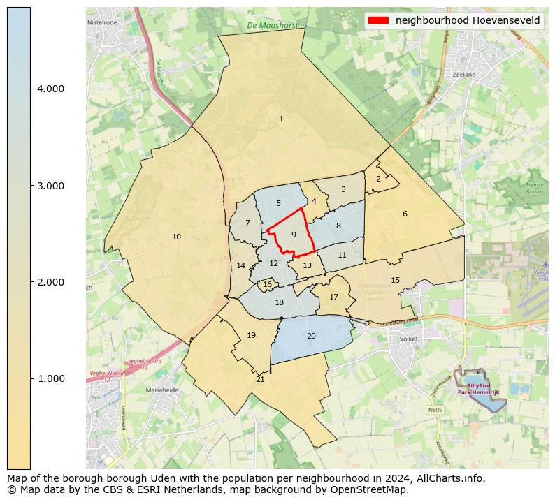 Image of the neighbourhood Hoevenseveld at the map. This image is used as introduction to this page. This page shows a lot of information about the population in the neighbourhood Hoevenseveld (such as the distribution by age groups of the residents, the composition of households, whether inhabitants are natives or Dutch with an immigration background, data about the houses (numbers, types, price development, use, type of property, ...) and more (car ownership, energy consumption, ...) based on open data from the Dutch Central Bureau of Statistics and various other sources!