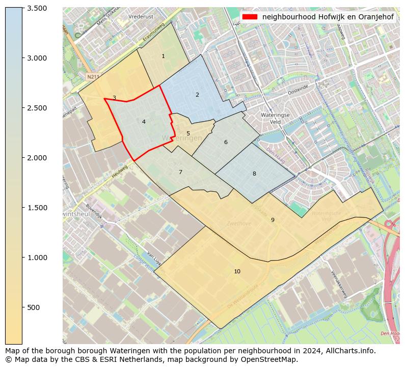 Image of the neighbourhood Hofwijk en Oranjehof at the map. This image is used as introduction to this page. This page shows a lot of information about the population in the neighbourhood Hofwijk en Oranjehof (such as the distribution by age groups of the residents, the composition of households, whether inhabitants are natives or Dutch with an immigration background, data about the houses (numbers, types, price development, use, type of property, ...) and more (car ownership, energy consumption, ...) based on open data from the Dutch Central Bureau of Statistics and various other sources!