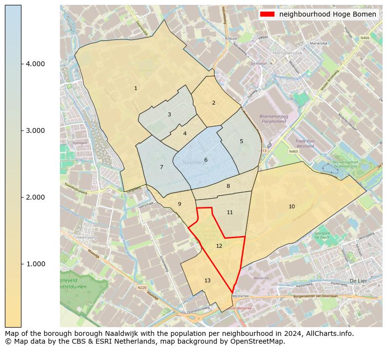 Image of the neighbourhood Hoge Bomen at the map. This image is used as introduction to this page. This page shows a lot of information about the population in the neighbourhood Hoge Bomen (such as the distribution by age groups of the residents, the composition of households, whether inhabitants are natives or Dutch with an immigration background, data about the houses (numbers, types, price development, use, type of property, ...) and more (car ownership, energy consumption, ...) based on open data from the Dutch Central Bureau of Statistics and various other sources!