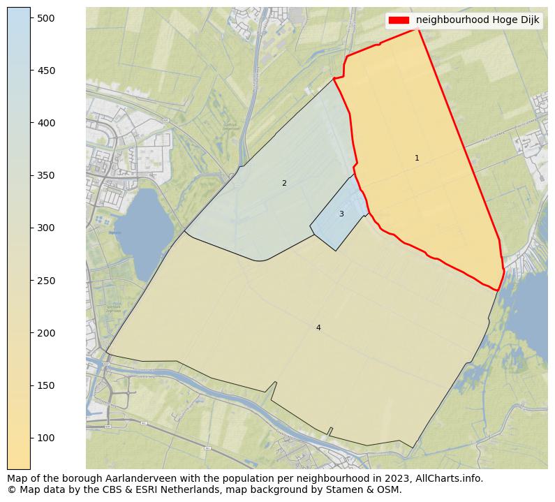Map of the borough Aarlanderveen with the population per neighbourhood in 2021. This page shows a lot of information about residents (such as the distribution by age groups, family composition, gender, native or Dutch with an immigration background, ...), homes (numbers, types, price development, use, type of property, ...) and more (car ownership, energy consumption, ...) based on open data from the Dutch Central Bureau of Statistics and various other sources!