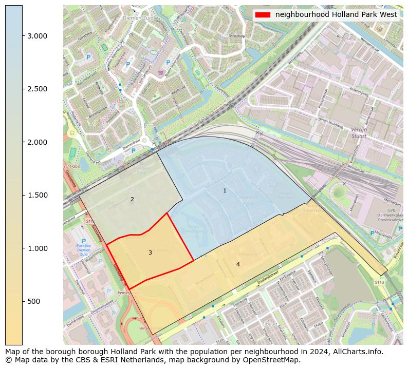 Image of the neighbourhood Holland Park West at the map. This image is used as introduction to this page. This page shows a lot of information about the population in the neighbourhood Holland Park West (such as the distribution by age groups of the residents, the composition of households, whether inhabitants are natives or Dutch with an immigration background, data about the houses (numbers, types, price development, use, type of property, ...) and more (car ownership, energy consumption, ...) based on open data from the Dutch Central Bureau of Statistics and various other sources!