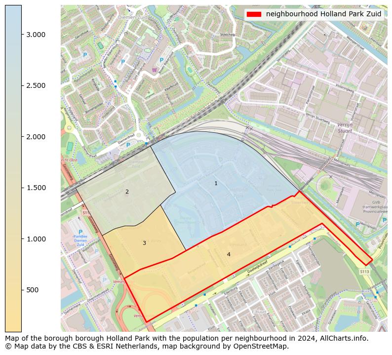 Image of the neighbourhood Holland Park Zuid at the map. This image is used as introduction to this page. This page shows a lot of information about the population in the neighbourhood Holland Park Zuid (such as the distribution by age groups of the residents, the composition of households, whether inhabitants are natives or Dutch with an immigration background, data about the houses (numbers, types, price development, use, type of property, ...) and more (car ownership, energy consumption, ...) based on open data from the Dutch Central Bureau of Statistics and various other sources!