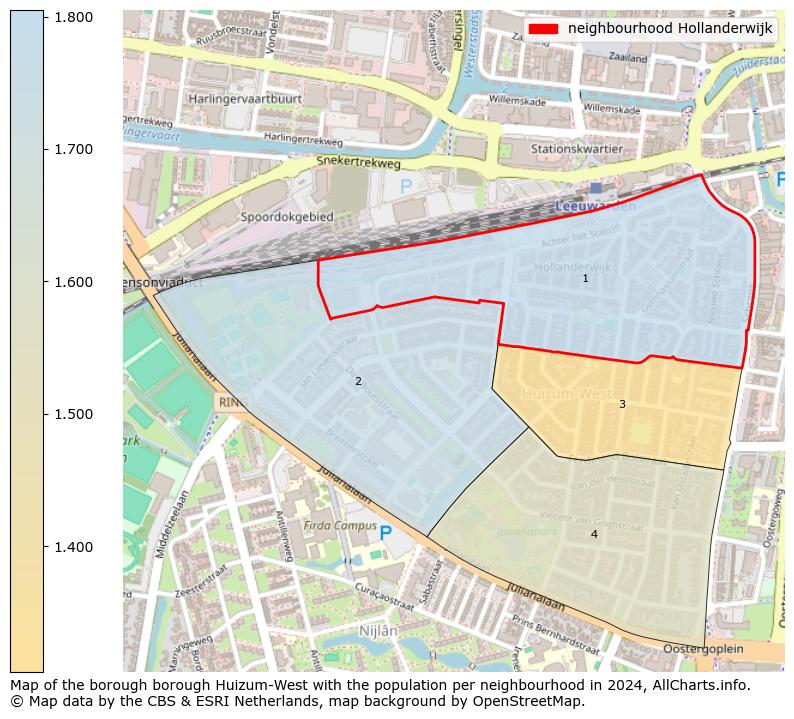 Image of the neighbourhood Hollanderwijk at the map. This image is used as introduction to this page. This page shows a lot of information about the population in the neighbourhood Hollanderwijk (such as the distribution by age groups of the residents, the composition of households, whether inhabitants are natives or Dutch with an immigration background, data about the houses (numbers, types, price development, use, type of property, ...) and more (car ownership, energy consumption, ...) based on open data from the Dutch Central Bureau of Statistics and various other sources!