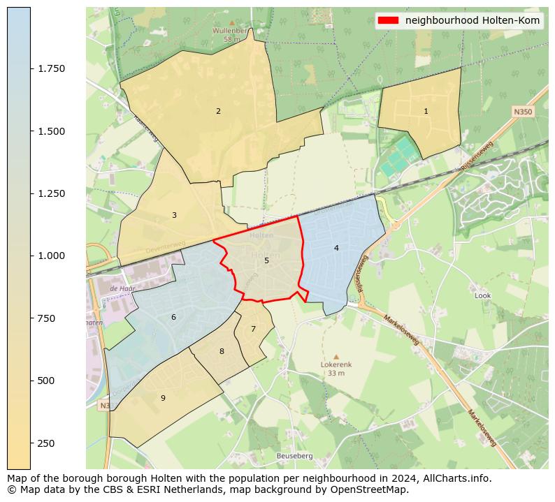 Image of the neighbourhood Holten-Kom at the map. This image is used as introduction to this page. This page shows a lot of information about the population in the neighbourhood Holten-Kom (such as the distribution by age groups of the residents, the composition of households, whether inhabitants are natives or Dutch with an immigration background, data about the houses (numbers, types, price development, use, type of property, ...) and more (car ownership, energy consumption, ...) based on open data from the Dutch Central Bureau of Statistics and various other sources!