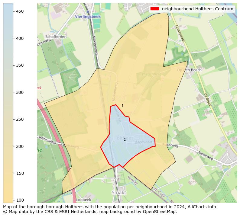 Image of the neighbourhood Holthees Centrum at the map. This image is used as introduction to this page. This page shows a lot of information about the population in the neighbourhood Holthees Centrum (such as the distribution by age groups of the residents, the composition of households, whether inhabitants are natives or Dutch with an immigration background, data about the houses (numbers, types, price development, use, type of property, ...) and more (car ownership, energy consumption, ...) based on open data from the Dutch Central Bureau of Statistics and various other sources!