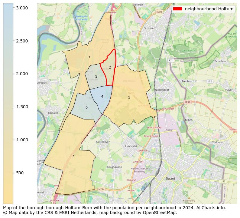 Image of the neighbourhood Holtum at the map. This image is used as introduction to this page. This page shows a lot of information about the population in the neighbourhood Holtum (such as the distribution by age groups of the residents, the composition of households, whether inhabitants are natives or Dutch with an immigration background, data about the houses (numbers, types, price development, use, type of property, ...) and more (car ownership, energy consumption, ...) based on open data from the Dutch Central Bureau of Statistics and various other sources!