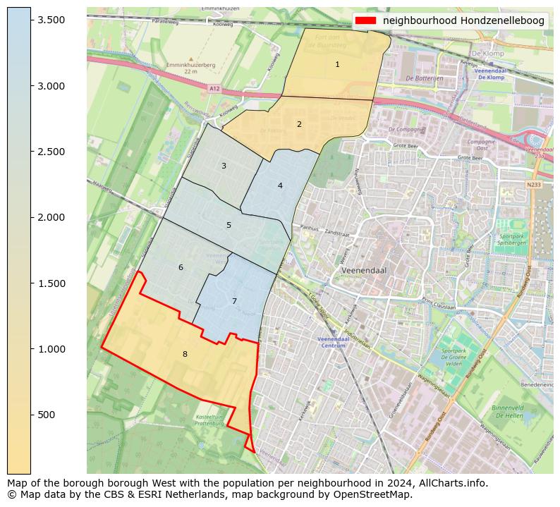 Image of the neighbourhood Hondzenelleboog at the map. This image is used as introduction to this page. This page shows a lot of information about the population in the neighbourhood Hondzenelleboog (such as the distribution by age groups of the residents, the composition of households, whether inhabitants are natives or Dutch with an immigration background, data about the houses (numbers, types, price development, use, type of property, ...) and more (car ownership, energy consumption, ...) based on open data from the Dutch Central Bureau of Statistics and various other sources!