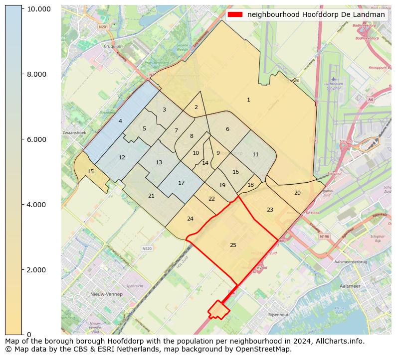 Image of the neighbourhood Hoofddorp De Landman at the map. This image is used as introduction to this page. This page shows a lot of information about the population in the neighbourhood Hoofddorp De Landman (such as the distribution by age groups of the residents, the composition of households, whether inhabitants are natives or Dutch with an immigration background, data about the houses (numbers, types, price development, use, type of property, ...) and more (car ownership, energy consumption, ...) based on open data from the Dutch Central Bureau of Statistics and various other sources!