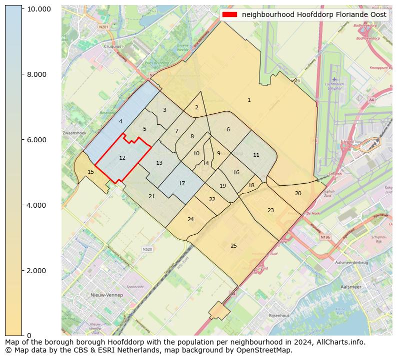 Image of the neighbourhood Hoofddorp Floriande Oost at the map. This image is used as introduction to this page. This page shows a lot of information about the population in the neighbourhood Hoofddorp Floriande Oost (such as the distribution by age groups of the residents, the composition of households, whether inhabitants are natives or Dutch with an immigration background, data about the houses (numbers, types, price development, use, type of property, ...) and more (car ownership, energy consumption, ...) based on open data from the Dutch Central Bureau of Statistics and various other sources!