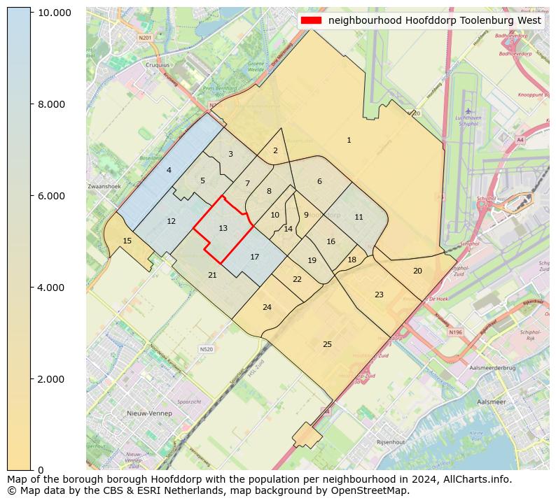 Image of the neighbourhood Hoofddorp Toolenburg West at the map. This image is used as introduction to this page. This page shows a lot of information about the population in the neighbourhood Hoofddorp Toolenburg West (such as the distribution by age groups of the residents, the composition of households, whether inhabitants are natives or Dutch with an immigration background, data about the houses (numbers, types, price development, use, type of property, ...) and more (car ownership, energy consumption, ...) based on open data from the Dutch Central Bureau of Statistics and various other sources!